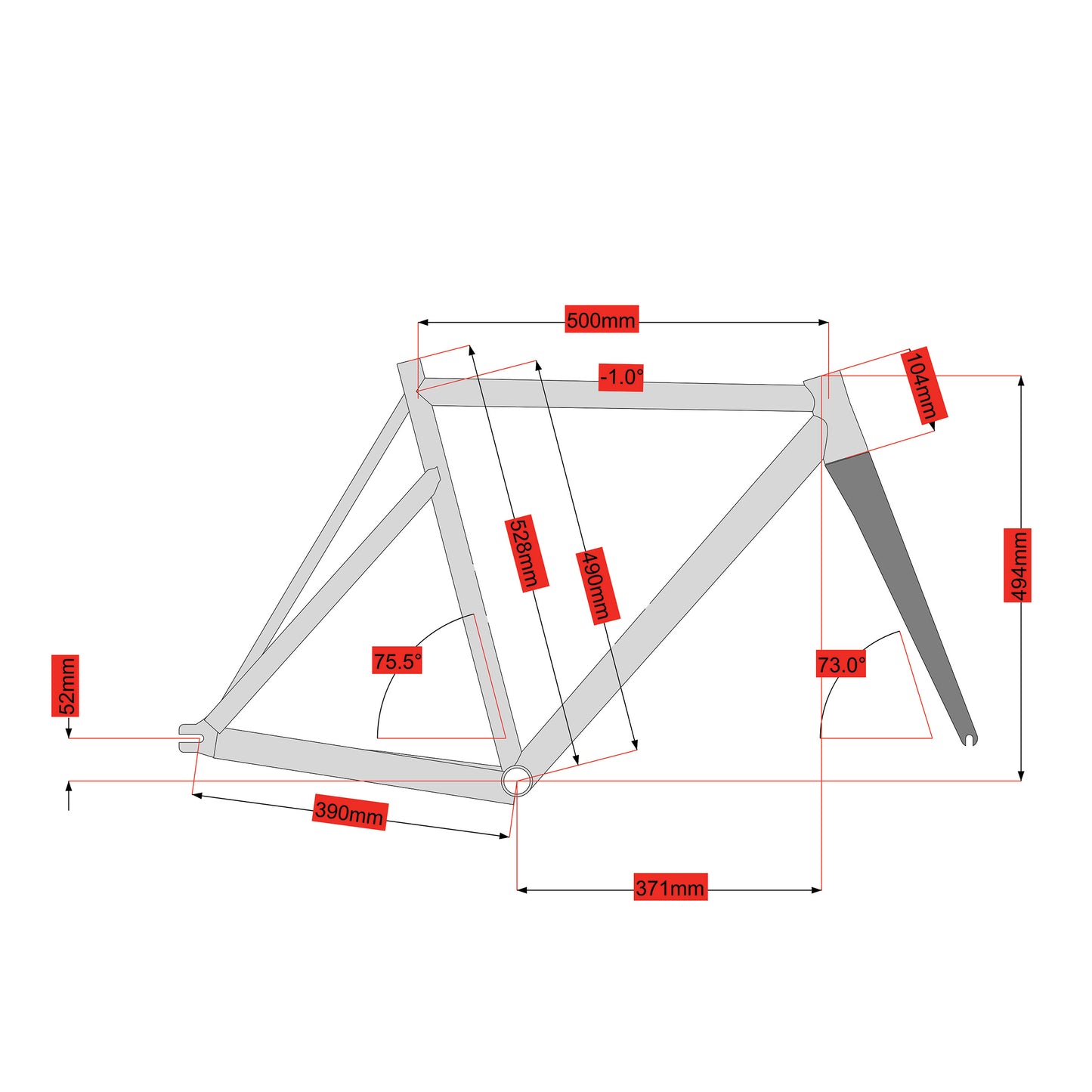 Stock Size 49 Hammer Track Steel